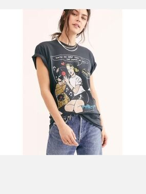 Free People Daydreamer Record Lover Tee Size L